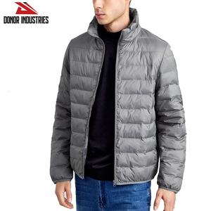 Veste matelassée pour hommes, décontracté, automne hiver, manteau matelassé à capuche solide, vêtements d'extérieur à coupe ample, col montant, en toile - Product Image 6
