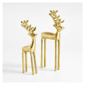 Sculpture de renne de Noël moderne en aluminium, directement de l'usine – Décoration de haute qualité pour les fêtes - Product Image 1