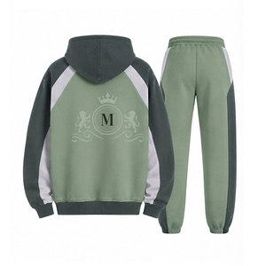 Conjunto Deportivo Cómodo con Sudadera con Capucha y Bloques de Color, 100% Algodón, Tela de 400 GSM para un Ajuste Premium Perfecto - Product Image 5