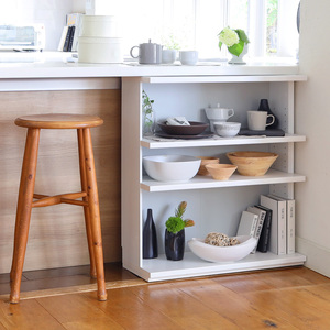 Librería Moderna de Madera Blanca de 4 Niveles con Panel Trasero y Estantes Ajustables, Mueble Independiente para Oficina en Casa, Sala de Estar, Estilo Minimalista - Product Image 3