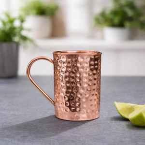 Taza de Cobre Ecológica Personalizada, Taza de Latón Martillado Vintage para Moscow Mule, Cerveza, Café, Artesanía MS - Product Image 4