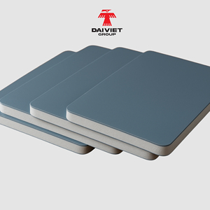 Panneau en PVC bleu de 17mm pour décoration murale de plafond résistant à l'humidité densité multicolore écologique 0.7G/cm3 coupe incluse - Product Image 1