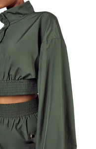 High Quality Summer Solid Embroidered Waterproof Breathable Windbreaker Tracksuit <b>Women's</b> Stylish Set Sportswear <b>Jacket</b> Plus - Product Image 3