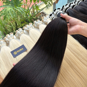ผมต่อแบบเส้นตรงสีดำ ผมเวอร์จินเวียดนาม ซุปเปอร์ดับเบิ้ลดรอน สีแฟชั่น - Product Image 2