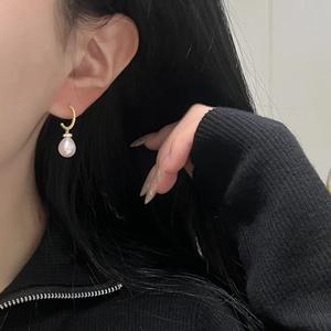 Pendientes de Plata CS925 con Perlas de Agua Dulce de Alta Calidad, 9-10 mm, Forma de Arroz, Trenzados, Simples y Hermosos - Product Image 4