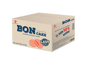 Galletas Redondas de Esponja Suave con Crema de Chocolate Bon Choco, Nueva Fórmula, Relleno Dulce de Chocolate y Malvavisco, Bolsa/Caja a Granel, Vietnam - Product Image 4