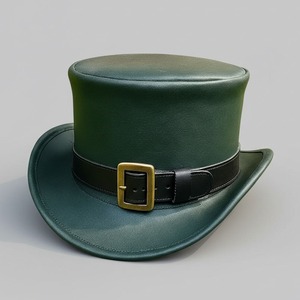 Handmade Leather Top <b>Hat</b> Hand Unisex Fantasy & Steampunk Headwear Steampunk Cosplay - Product Image 5