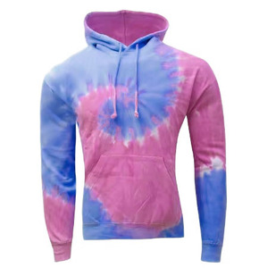 Sudadera con Capucha Tie-Dye para Hombre, Corte Regular, Informal, para Verano, con Bolsillo Delantero, Tejido de Punto - Product Image 4