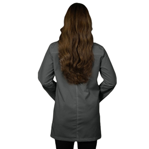 เสื้อกาวน์แพทย์ผู้หญิง แขนยาว พิมพ์โลโก้ได้ตามต้องการ สีขาว - Product Image 4
