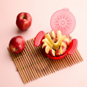 Cortador y Descorazonador Manual de Manzanas con Tapa de Seguridad, Cuchillas Afiladas de Acero Inoxidable, Divisor de Frutas Multi-Cuña, Asas Antideslizantes, Marrón Naranja - Product Image 6