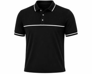 T-shirt pour homme en jersey tricoté respirant bleu clair à manches courtes, avec logo frontal, couleur unie, design décontracté, bordure blanche, ODM - Product Image 2