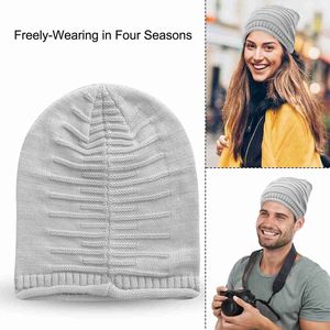Unisex <b>Winter</b> Warm Knit Beanie Hat Slouchy Baggy Skull <b>Cap</b> in 5 Colors - Product Image 1