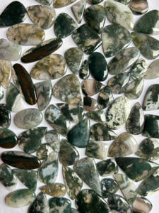 Fantastique qualité mousse naturelle Agate Cabochon mélange forme pierres précieuses en vrac pour collier fabrication de bijoux approvisionnement en gros - Product Image 2