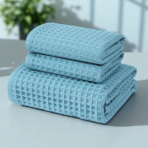 Toallas de Mano y Cara de Algodón Puro con Logotipo Personalizado, Toallas Cuadradas Tipo Waffle, Venta al por Mayor para el Hogar y Regalos - Product Image 6