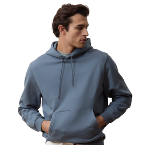 เสื้อฮู้ดผู้ชายแบบสวมหัว 475 GSM ผ้าคอตตอนผสมโพลีเอสเตอร์ อุ่นสบาย สไตล์ลำลอง สำหรับออกกำลังกายและสวมใส่ทั่วไป รับผลิตแบบ OEM และรับผลิตภายใต้แบรนด์ของลูกค้า - Product Image 1