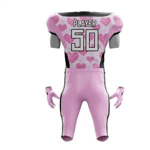 Uniformes de Fútbol Americano Personalizados al por Mayor, Transpirables, de Talla Grande, Manga Corta, 100% Poliéster, Conjuntos para Equipos - Product Image 3