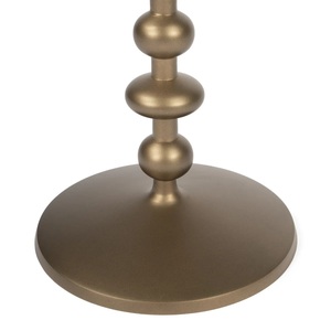 Elegante Mesa Auxiliar Redonda con Pedestal, Columna Central Decorativa con Esfera, Base Equilibrada y Superficie de Exhibición Elegante para Bares - Product Image 3