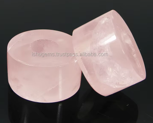 Cuarzo Rosa Natural, 14x8x5mm, piedras preciosas lisas, cuentas de agujero grande, IG0127 - Product Image 3
