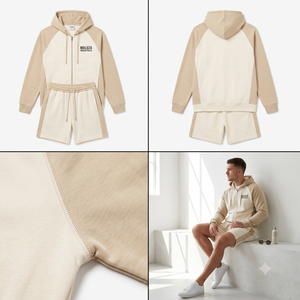 Conjunto Deportivo Unisex de Verano OEM, Ecológico, Tallas Grandes, Transpirable, de Secado Rápido, 100% Poliéster, con Logotipo Personalizado, Dobladillo Dividido - Product Image 4