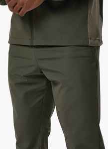 Pantalon de survêtement homme vert color block, taille élastique, séchage rapide, bande latérale, décontracté, pour l'automne, mi-lourd, tricoté, teint uni - Product Image 5