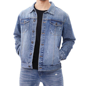 Wholesale Mens 100% Cotton Plain Dyed <b>Denim</b> <b>Jacket</b> Casual Winter <b>Lightweight</b> Custom Logo OEM High Quality Blue <b>Denim</b> <b>Jacket</b> - Product Image 3