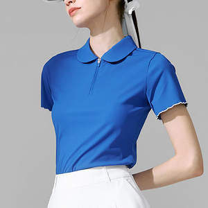 SOSH4 Women's Blue Short Sleeve Golf for Shirt <b>White</b> <b>Pleated</b> <b>Skirt</b> Breathable Polyester Athletic Outfit - Product Image 5