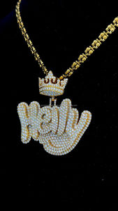 2025 personalizado 925 Plata moissanita diamante con corona diamante fianza Hip Hop Iced Out letra colgante joyería - Product Image 2