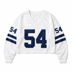 Maillot de football américain unisexe personnalisé 450 GSM en maille épaisse, col en V, coupe ample et oversize, pour l'entraînement, fournisseur OEM - Product Image 1