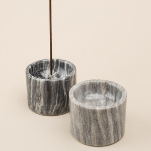 Natural travertine stone aroma <b>diffuser</b> holder round base with dome lid handcrafted porous stone decor essential <b>oil</b> <b>diffusers</b> - Product Image 4