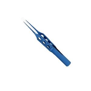 คีมผูกไหม SureMed Instruments รุ่น McPherson แบบตรง เคลือบไทเทเนียมสีน้ำเงิน ขนาด 10 มม. ปากเรียบ สำหรับผูกไหมเบอร์ 8-0 ถึง 11-0 - Product Image 2