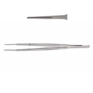 Pinces GERALD-DeBAKEY droites à poignée plate, pointes de 1 mm de large, longueur totale 8 pouces (20 cm) ZETOMEDPRO - Product Image 1