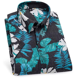 Chemise décontractée pour homme, chemise hawaïenne à manches courtes de haute qualité, chemise hawaïenne à fleurs personnalisée, chemise Aloha pour homme, chemise hawaïenne tropicale d'été pour homme - Product Image 1