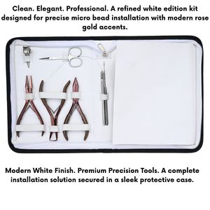 Professional Microlinks Tape In Hair Extension Tools Kit Micro Ring Crimping Remover Plier Opening Closing Plier Rexine <b>Case</b> Set - Product Image 5