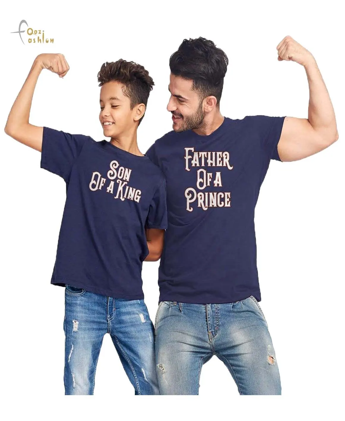 Customized Like Dad & Like Son Family Matching Printed T Shirts Outfit For Sale