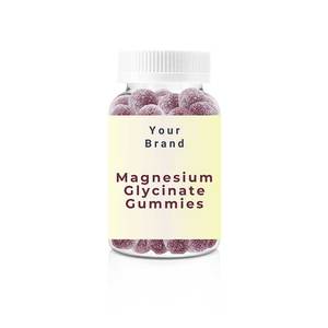 Complément alimentaire de qualité supérieure en vrac, marque privée, fabriqué aux États-Unis, glycinate de magnésium, 60 gommes par flacon - Product Image 1