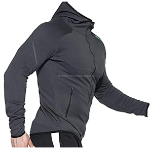 Nouveau sweat à capuche à manches longues design personnalisé pour hommes avec fermeture éclair et poche brodée motif solide saison d'hiver col à capuche - Product Image 1