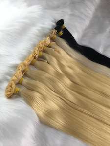 Extensions de cheveux en ruban pré-collé à bouts plats de kératine 100% prix de gros d'usine de cheveux humains vietnamiens bruts avec style de vague - Product Image 2