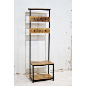 Crochet industriel vintage en bois massif en fonte pour vêtements cintre d'intérieur européen porte-chaussures tiroir pour meubles de salon - Product Image 5