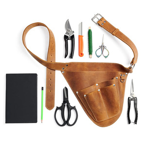 Bolsa de herramientas de cuero premium hecha a mano para floristería, cinturón de jardinería de cuero, organizador de almacenamiento de diseño, venta al por mayor, precio de fábrica OEM - Product Image 5