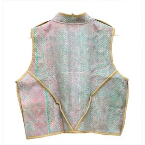 Chaleco Vintage para Mujer con Cuello Mandarín, Diseño de Bloques de Color, Prenda Exterior Informal con Diseño Empalmado, Transpirable y Corta - Product Image 6
