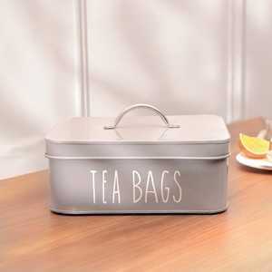 Boîte de rangement élégante en métal avec couvercle en bois pour l'organisation du garde-manger, le stockage des aliments et la décoration moderne du comptoir - Product Image 1