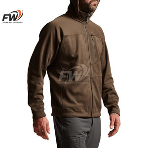 Pull à col zippé pour homme, personnalisé avec logo, en polaire, respirant, anti-humidité, imprimé camouflage par sublimation, pour la chasse et les activités de plein air - Product Image 5