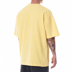 เสื้อยืดผู้ชาย 280 แกรม ผ้าฝ้าย 100% คอริบ ทรงโอเวอร์ไซส์ ไหล่ตก เสื้อยืดเปล่า สตรีทแวร์ เนื้อผ้าหนา เสื้อยืดเรียบง่ายสำหรับผู้ชาย - Product Image 2