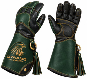 Guantes de Cetrería de Cuero Premium para el Manejo de Halcones, Guantes Largos Personalizados con Refuerzo - Product Image 4
