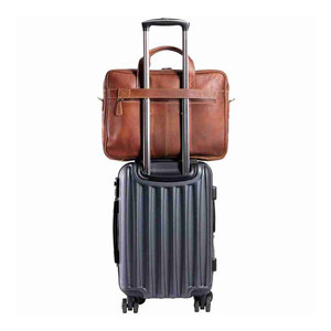 Wholesale Fashion Trending Unisex Leather <b>Laptop</b> <b>Backpack</b> Zipper Lightweight Large Capacity Durable High Quality Brown Black - Product Image 2