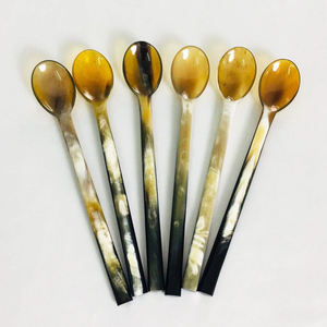 Nouvel arrivage : Ensemble de couverts en corne polie au design thématique, cuillères et fourchettes, la meilleure vaisselle avec finition personnalisée - Product Image 5