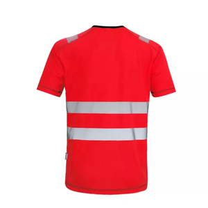 T-shirt réfléchissant haute visibilité, personnalisation de la marque, vêtements de sécurité industrielle, prix de gros d'usine pour les travailleurs du bâtiment - Product Image 2