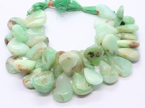 ลูกปัดคริสโซเพรสธรรมชาติ AAA รูปทรงลูกแพร์เรียบเนียน ขนาด 8 นิ้ว ยาว 15x24 มม. ลูกปัดคริสโซเพรสเรียบเนียน - Product Image 3