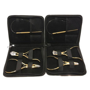 Kit d'outils professionnels en acier inoxydable pour extensions de cheveux, ensemble complet d'installation avec pinces à extensions, aiguilles de tirage et boucles - Product Image 3