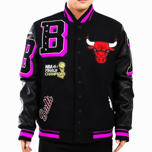 Chaqueta Varsity de Béisbol de Lana con Logotipo Personalizado de Alta Calidad, Resistente al Viento y Rellena de Plumón para Hombre, Venta al Por Mayor Económica de Fábrica - Product Image 3
